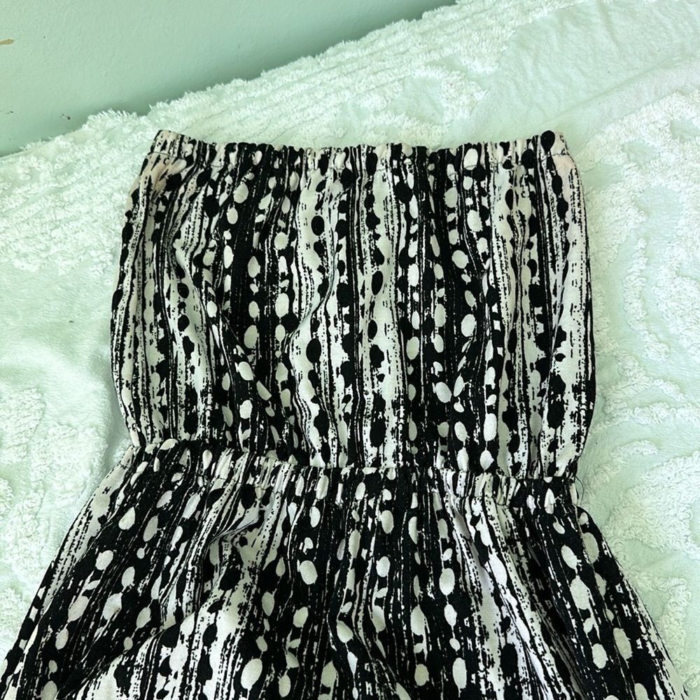 Handmade Strapless Jumpsuit with Pockets